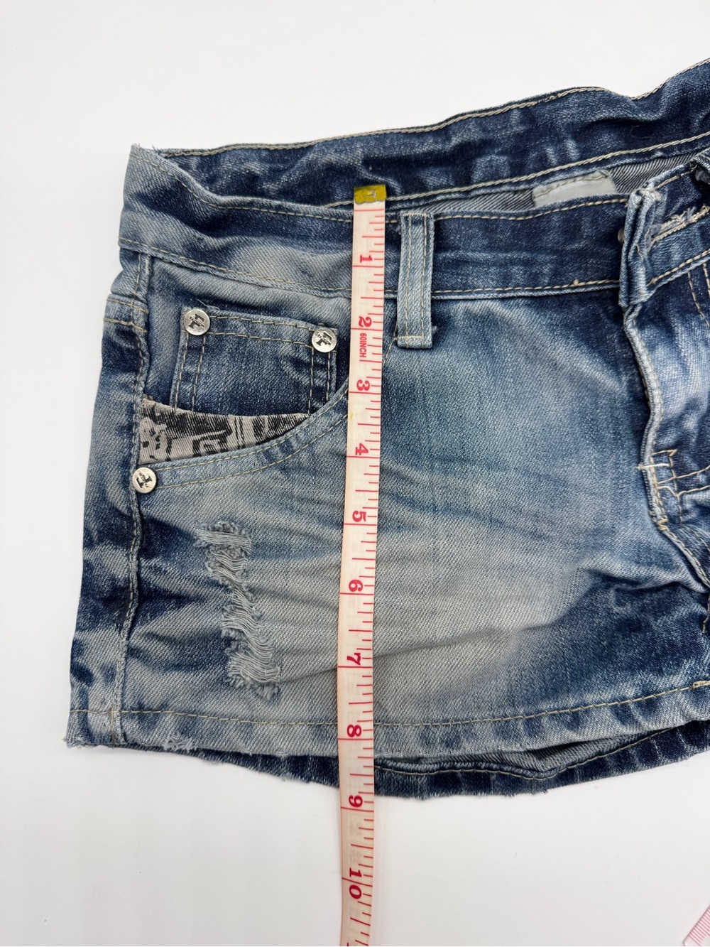 Women’s Blue Washed Denim Shorts Size 26 - Picture 5 of 8